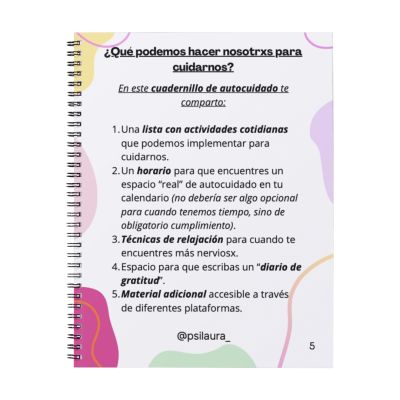 Cuaderno de Autocuidado